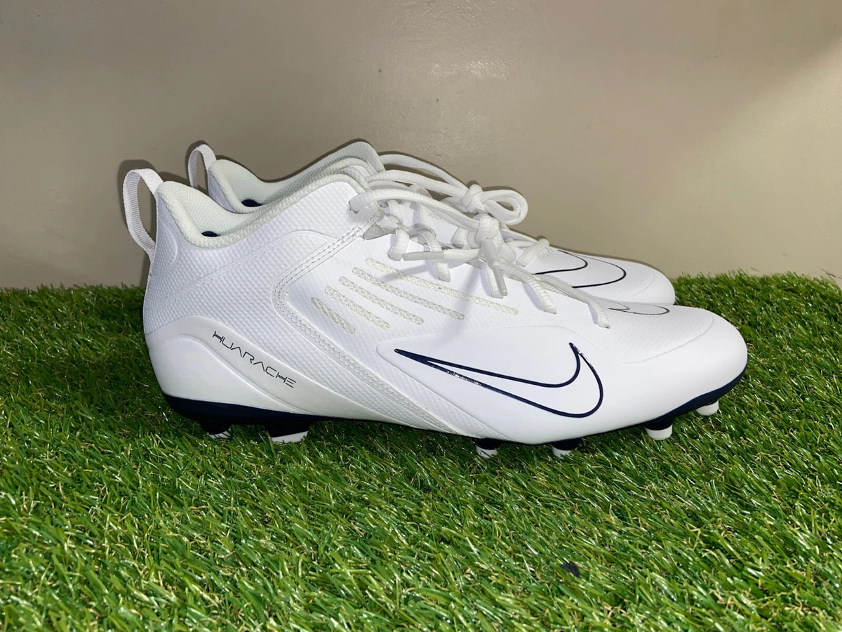 NIKE Alpha Huarache 8 Varsity LAX Cleats White/Navy Men
