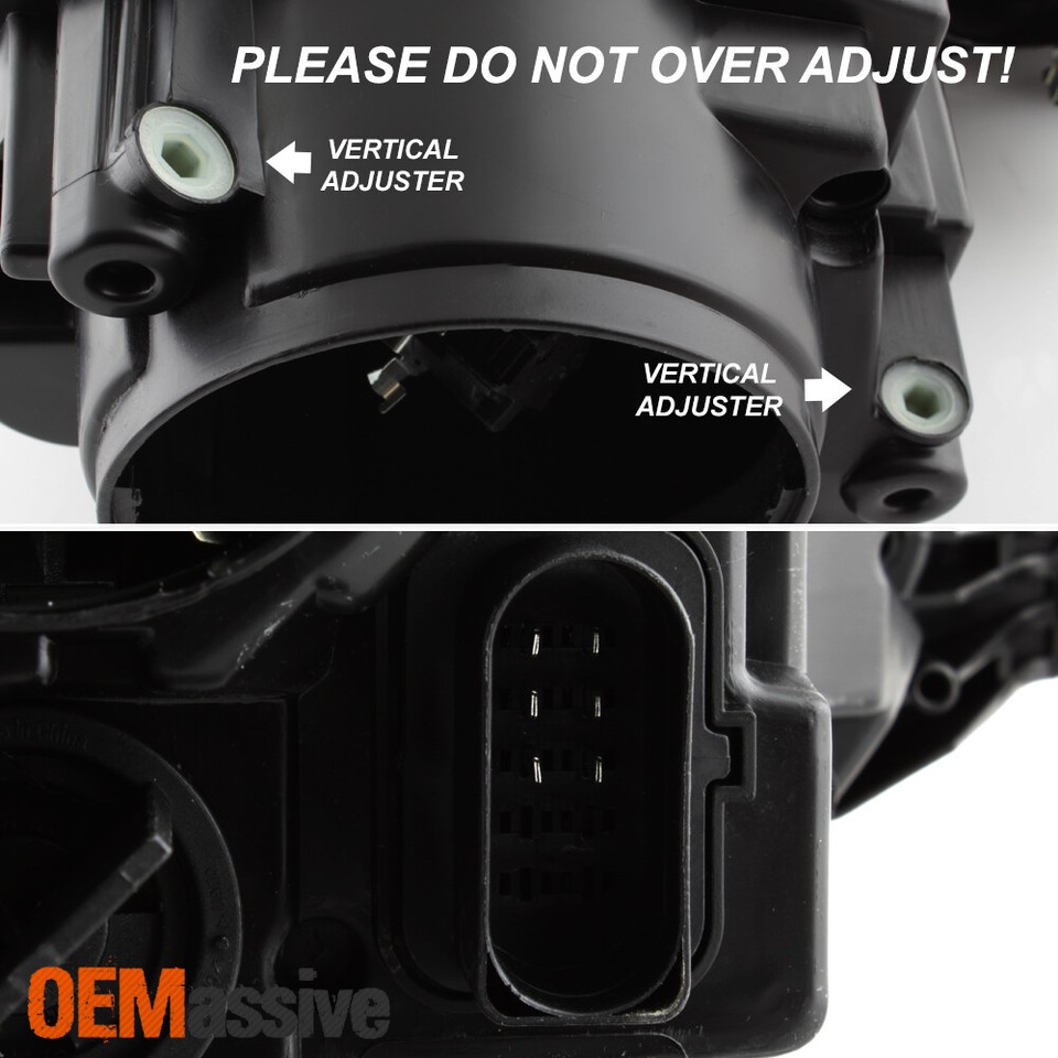 Fit Black 2006 2007 2008 2009 Volkswagen Jetta GTi Halogen Headlights