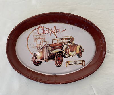 Three Vintage Chrysler Tip Trays, 1030 Model Roadster Pictured On The Trays 6 