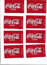 50 ENJOY COCA-COLA   CLASSIC MACHINE INSERTS  3 1/2 x 2 1/4 inches.  NOS MINT