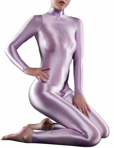 Women's Sexy Glossy Bodysuit Bodystocking Jumpsuit Catsuit Leotard Clubwear - Picture 25 of 74
