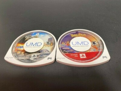 Lot of 2 PSP Games Full Auto 2 Battlelines Sony 2007 &Thrillville Off the Rails