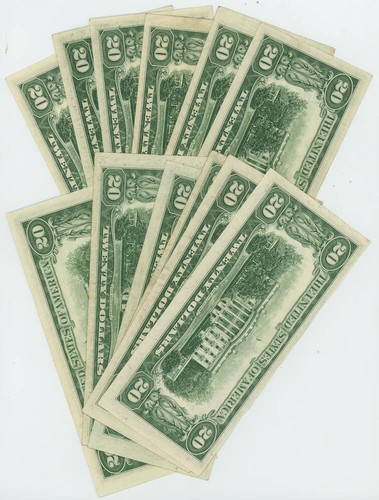 FR #2060C $20 1950A (12) Federal Reserve Notes Philadelphia DC-6274 - Picture 2 of 2