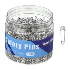 1000 Pack Mini Safety Pins 0.75 Inch 19mm Small Safety Pins For Clothes Tiny S