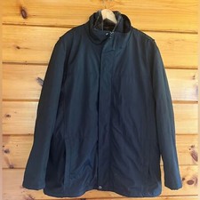 Claiborne Cappotto Giacca Nero Pesante Caldo con Fodera in Pelliccia Ecopelliccia Rimovibile XXL