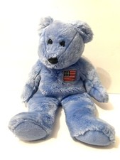 TY Beanie Baby Bear Blue America USA 2002 American Red Cross Retired