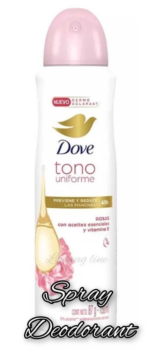 Antitranspirante Dove tono uniforme en aerosol rosas dama Deo Armpit 150 ml