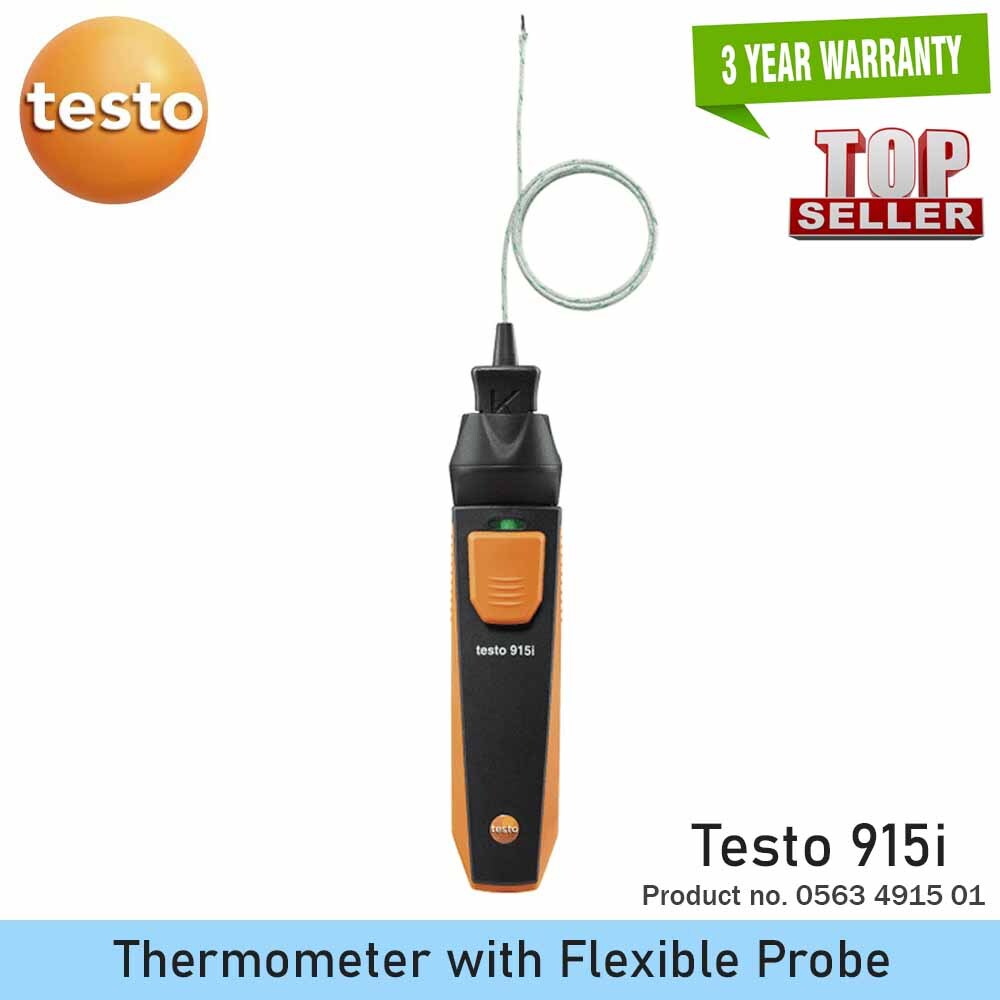 Termometro Testo 915i Con 3 Sonde Temperatura - Wireless Bluetooth, Per Sonde Tipo K