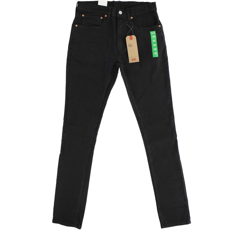 Jean Levi's 511 Slim Stretch Noir - Taille Non Précisée, Coupe Slim, 98% Coton 2% élasthanne - Neuf Avec étiquettes