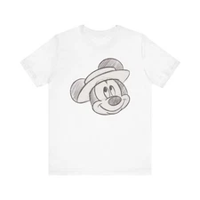 Cartoon Florida Mouse Drawing Pencil Drawing Unisex Jersey Short Sleeve Tee