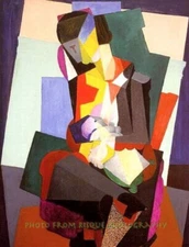 Cubism Woman Breastfeeding 8.5x11" Photo Print D. Rivera Mother Infant Fine Art