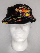 Rare 90s Planet Hollywood Hat All Over Print Snapback Space Colorful Made in USA