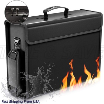 Waterproof Fireproof X-Large Document Bag Organizer Lockable Storage Pouch