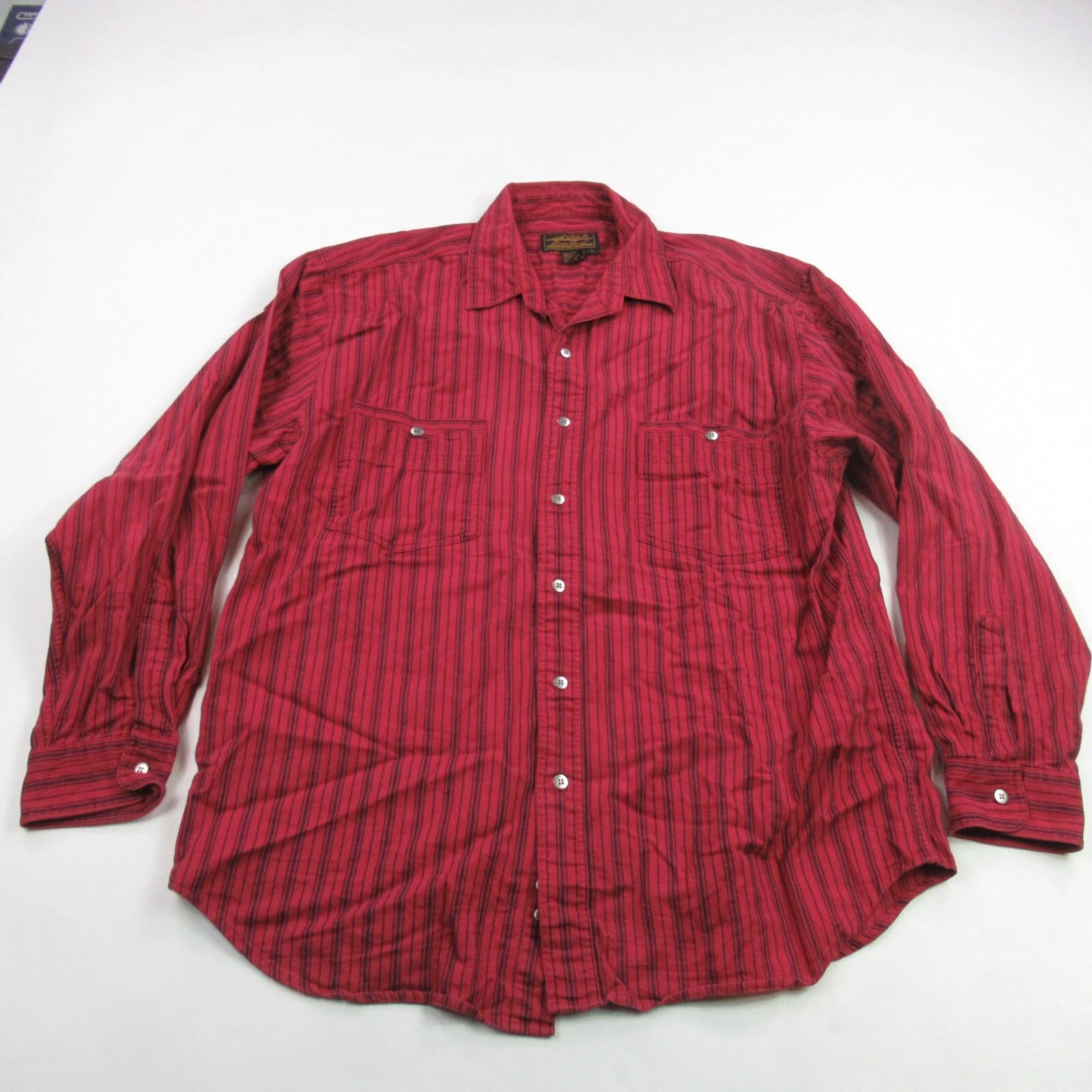 Eddie Bauer Shirt Mens Large Long Sleeve Pockets Button Front Outdoors
