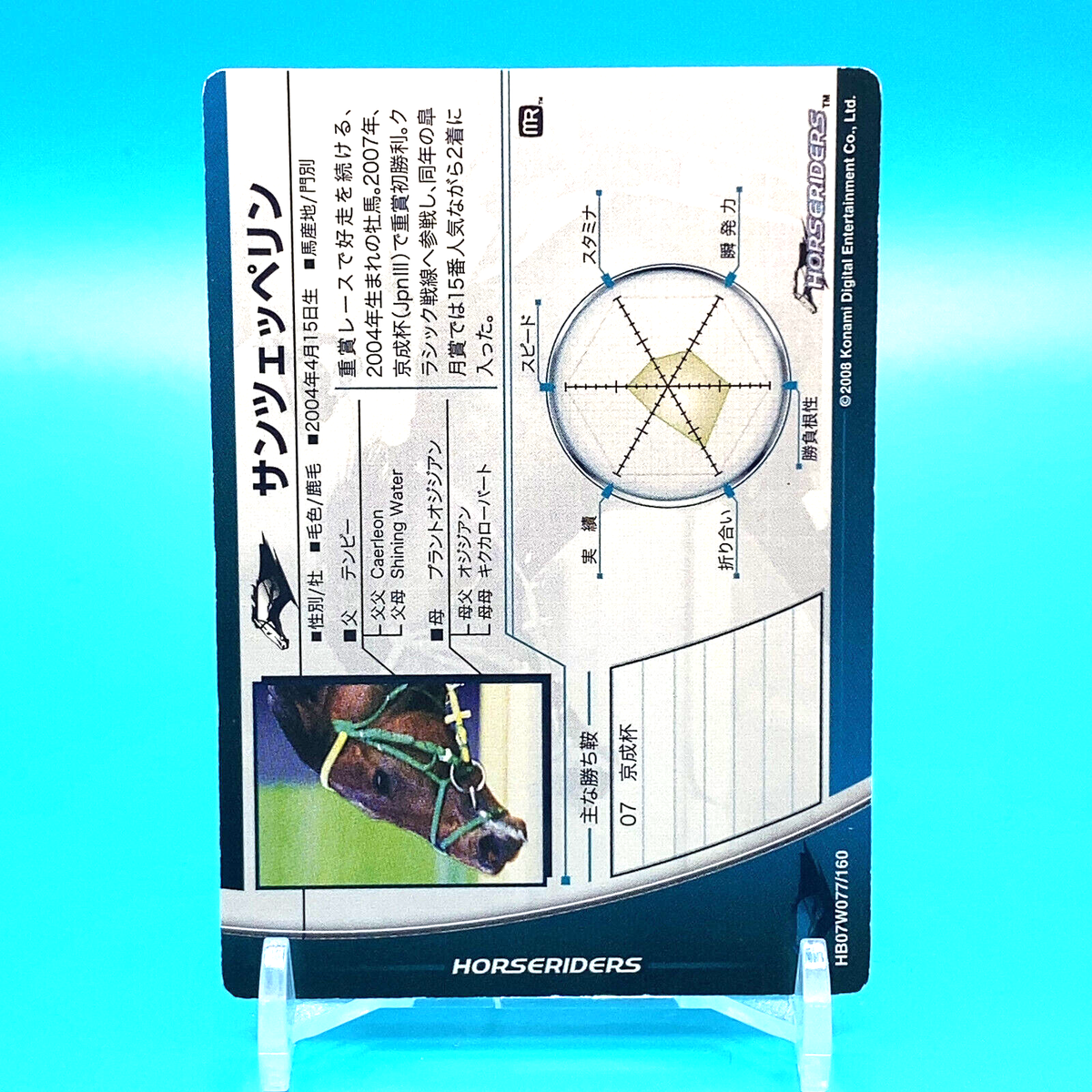 Horseriders Card Sun Zeppelin Rank C HB07W077/160 Konami 2008 F/S