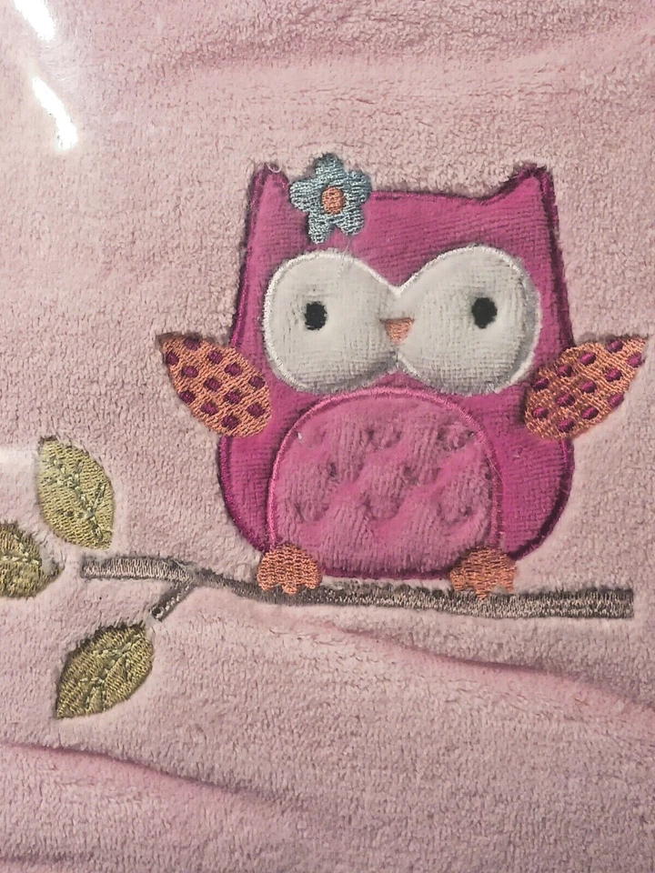 NOVO Conjunto de Roupa de Cama para Berço Circo Coelho Coruja Rosa Balão Up We Go Meninas 4 Peças - Imagem 4 de 4