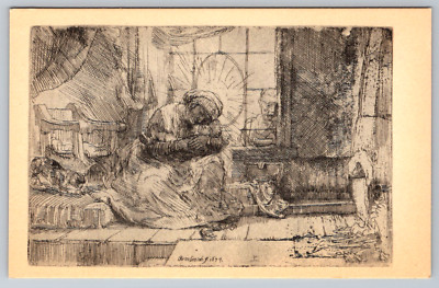 Rembrandt Etching Postcard, National Gallery of Art, Washington D.C.