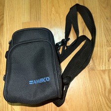 Vintage Canvas Ambico Camera Bag Case Black Shoulder Strap Belt Strap