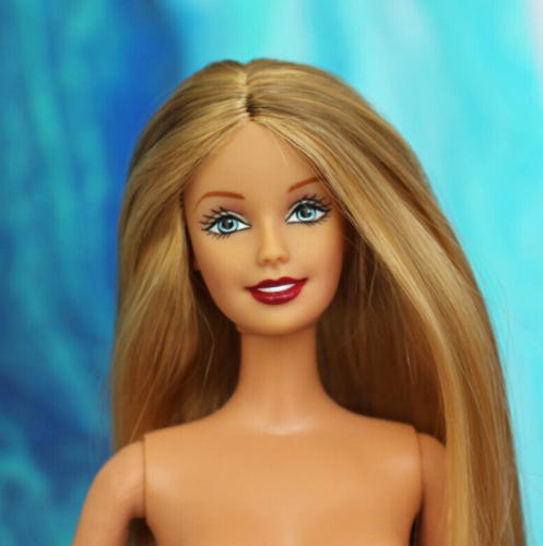 Nude Blonde Straight Highlight Hair CEO Barbie Doll Bellybutton body Dbox4 OOAK - Afbeelding 1 van 12