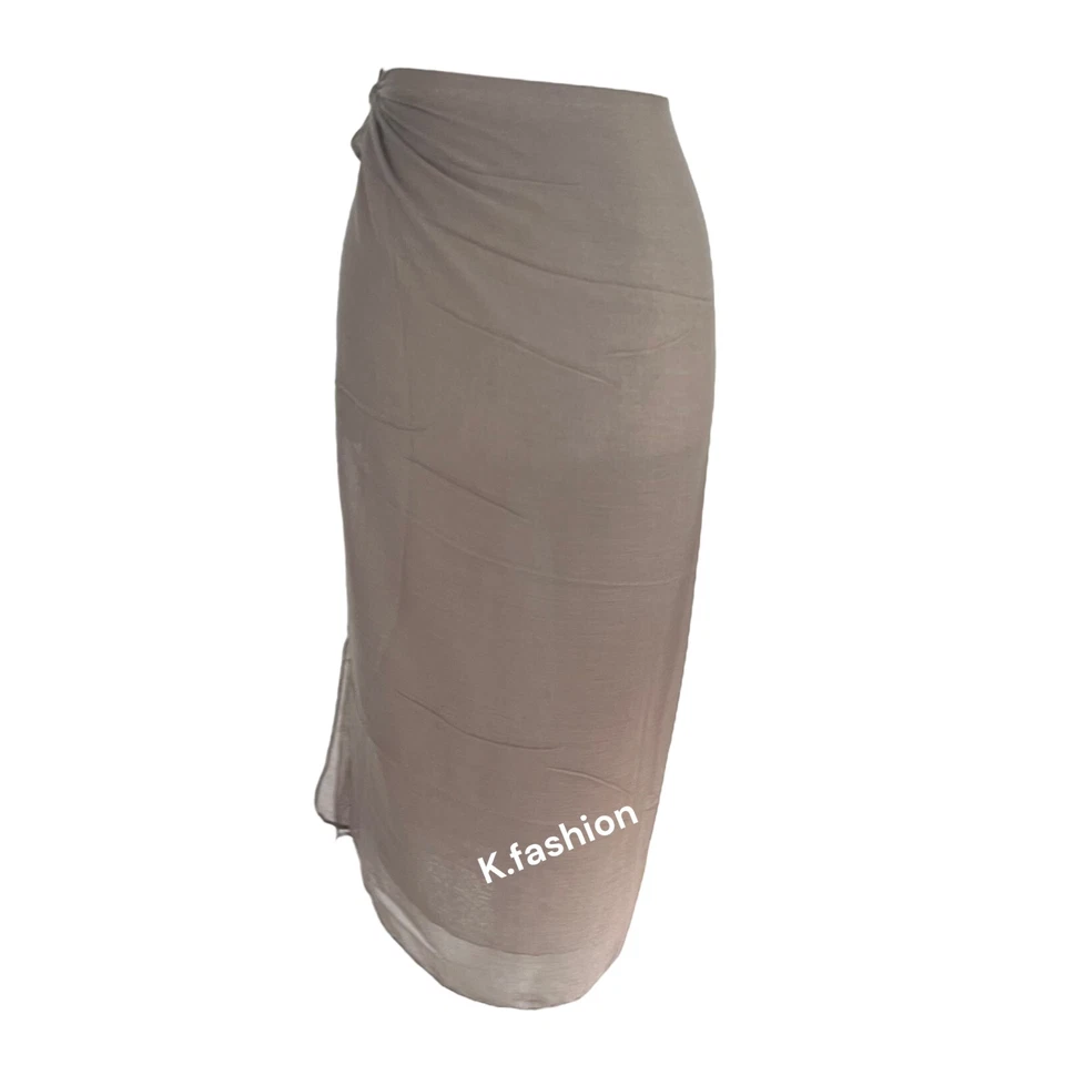 NEW LADIES BEACH DRESS WRAP SARONG BIKINI COVER UP SWIMWEAR KAFTAN UK - Image 4 of 4