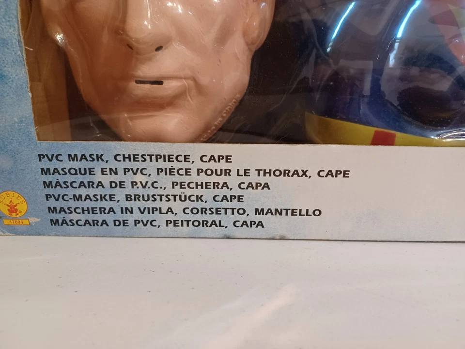 Disfraz de Halloween Superman azul para niño de 4 a 8 años máscara capa pieza de pecho Foto 2 de 4