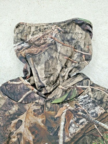 Mossy Oak Men's Size 38-40 Tech Hoodie w/Face Gaiter Zipper Pockets, Camo NWT - Picture 4 of 9