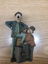 VINTAGE  CAST IRON MUTT & JEFF SAVINGS BANK  COLLECTIBLE BANK    