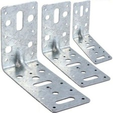 90mm x 90mm REINFORCED GALVANISED ANGLE BRACKET HEAVY DUTY DECKING JOISTS TIMBER