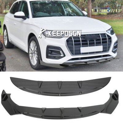 For Audi Q3 Q5 Q7 Gloss Front Bumper Lip Splitter Spoiler Chin