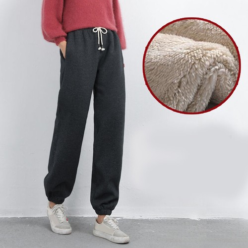 Women Winter Sherpa Fleece Lined Pants Thick Joggers Athletic Thermal Sweatpants - Picture 13 of 23
