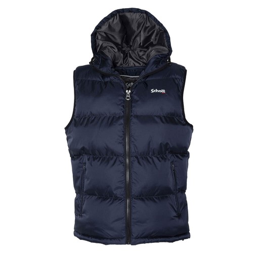 Schott Mens Gilet Hooded with Draw 