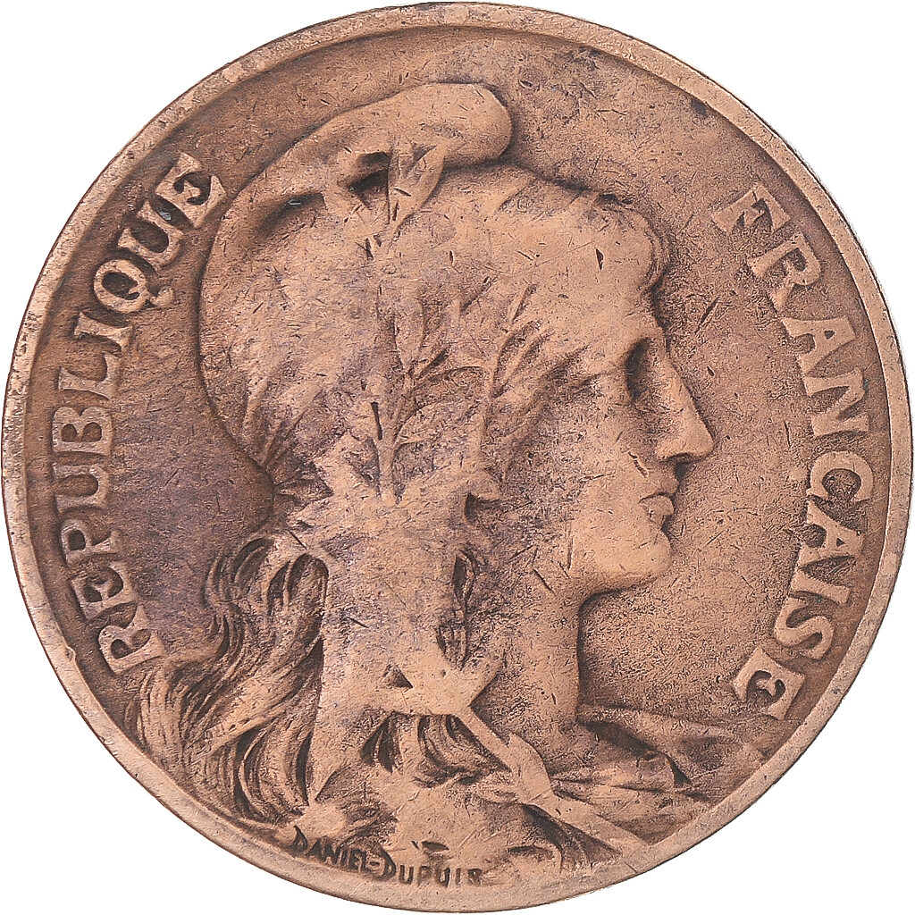 [#344341] Coin, France, Dupuis, 10 Centimes, 1902, Paris, VF, Bronze ...