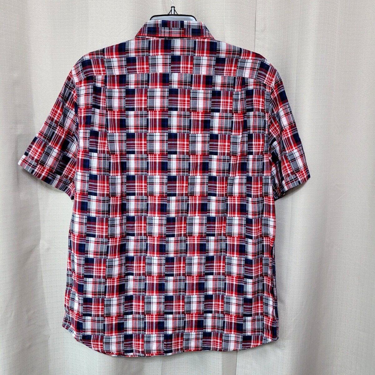 Southern Tide St USA Patchwork Sport Shirt Men's Size Medium Poppy