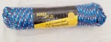 Power Plus 16 Braided 3/8" Rope 100Ft Camping Multi Purpose Blue