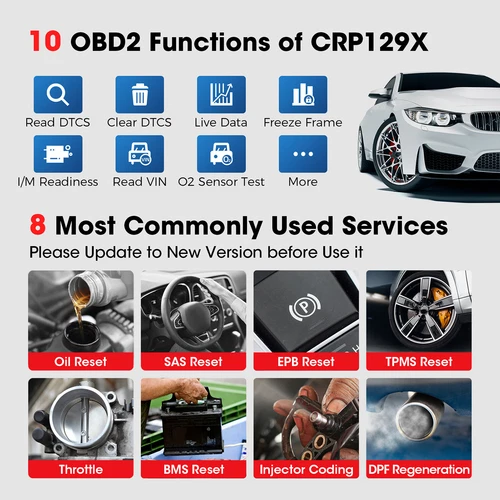 LAUNCH OBD2 Scanner CRP123X CRP129X Elite 3~12 Reset Scan FCA SGW Multi-System - Picture 36 of 56