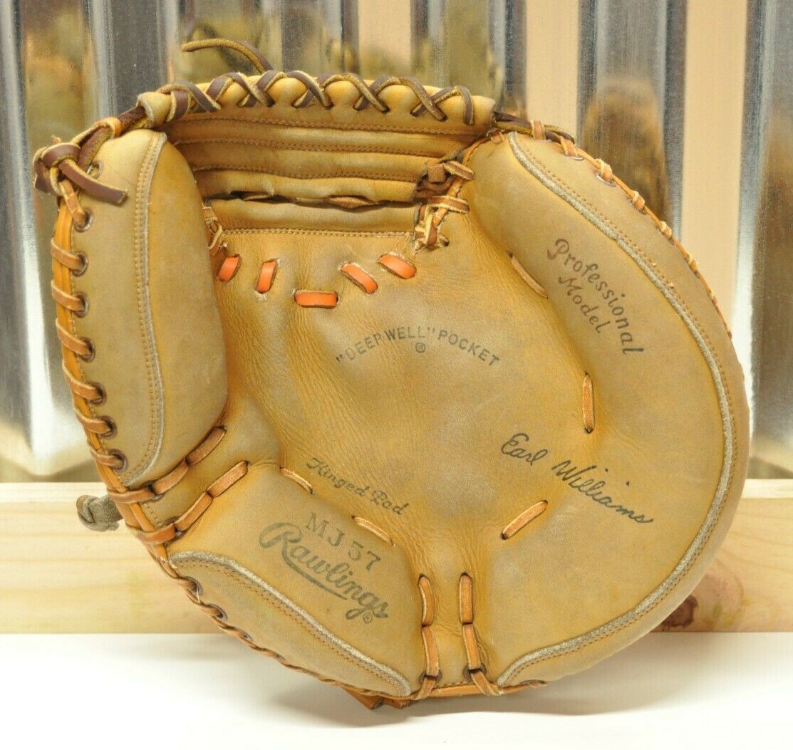 Vintage Rawlings Model MJ57 Baseball Catchers Glove Mitt - Earl