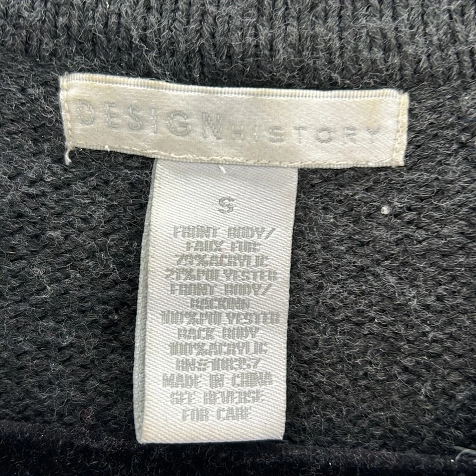 Chaleco para mujer Design History gris de piel sintética peludo frente abierto tejido trasero talla S Foto 3 de 4