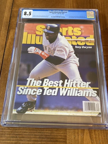 Tony Gwynn Sports Illustrated CGC 8.5 White Newsstand (SD Padres- .338 Avg)