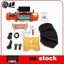 1x Electric Winch Steel Cable 12V Truck Trailer Tow 4WD Off Road 1Pcs 13500lb