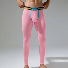 SEOBEAN MEN'S CLASSIC SOLID SEXY SPORT LONG JOHN UNDERWEAR MEN LEGGINGS