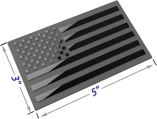Metal American Flag Emblem Decal，Black American Flag Decal,for Car, Truck or ...