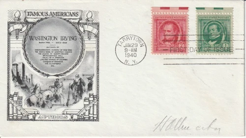 January 29 1940 Combo of 2 values FDC First Day Tarrytown New York