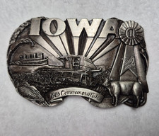 Iowa 29th State County Fair Corn Farm Commemorative 1985 Siskiyou Belt Buckle