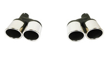 Endrohre für Mercedes Benz SL R230 Auspuffblende Blende 4x 90mm rund Endrohre für Mercedes Benz SL R230 Auspuffblende Blende 4x 90mm rund