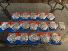 Lot of 17 Vintage Tin Toy carded Special Police Badges Japan 60s NOS