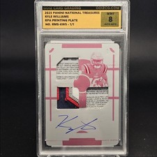 KYLE WILLIAMS 2025-26 NATIONAL TREASURES RPA PRINT PLATE AUTO 1/1 ODIZ 8 Q4247