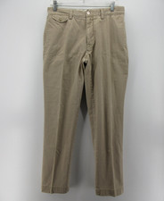 Ralph Lauren Polo Pants Men 32X32 Brown Khaki Chino Straight Classic Twill 