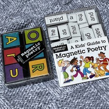 A Kid&rsquo;s Guide To Magnetic Poetry Lot of Tiles (words/letters) and Book 2003