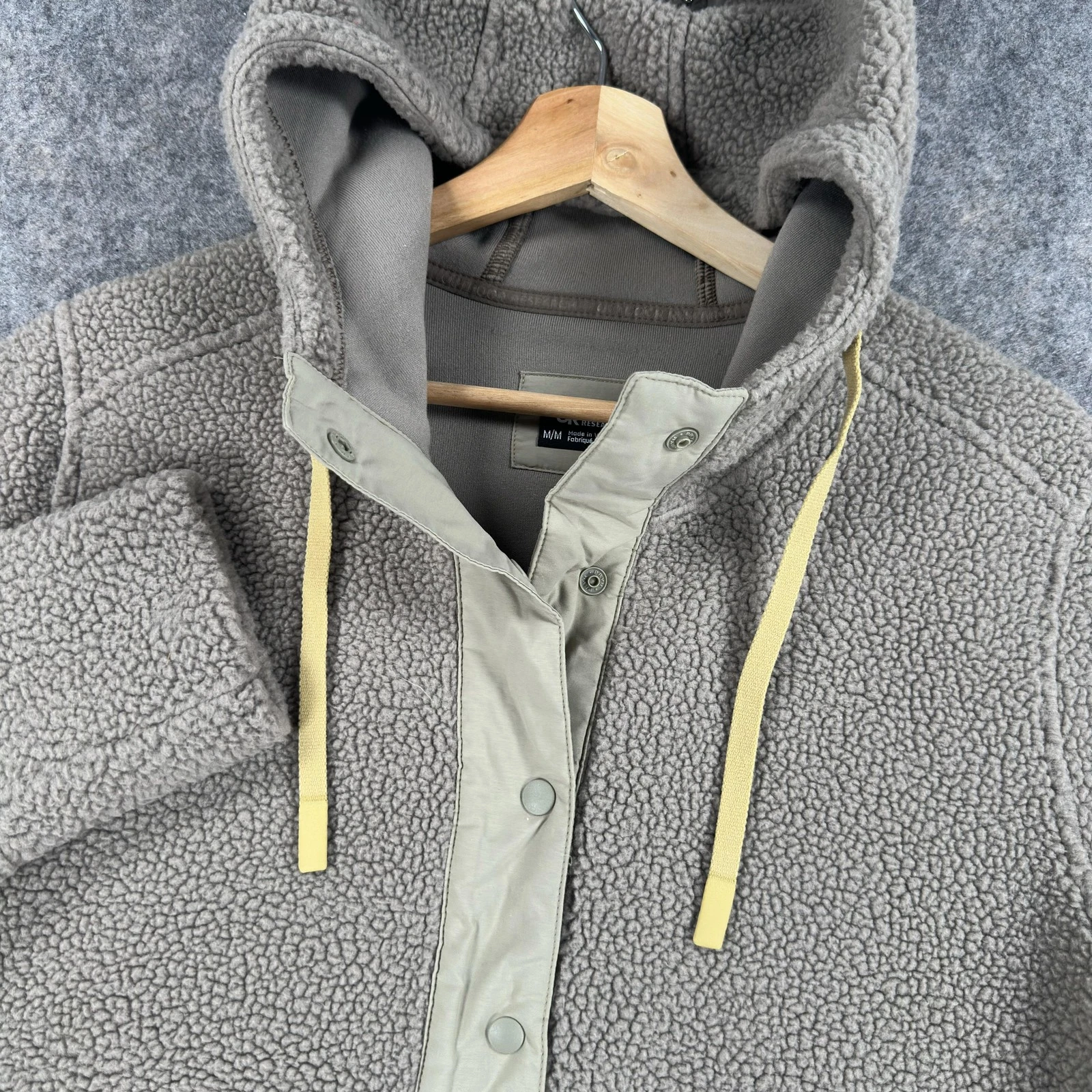 Outdoor Research Hoodie Womens Medium Gray Grayland Sherpa Fleece Sweatshirt