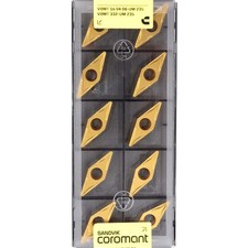 10 SANDVIK VBMT 160408-UM - Grade 235 CNC Lathe Coated Carbide Turning Inserts